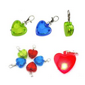 Clip-On Flashing Emergency Warning LED Light With Lobster Clasps-Heart